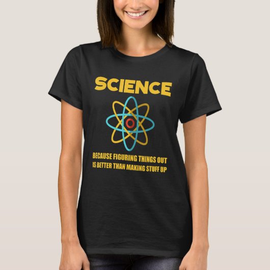 物事を探し出す科学は作るより良い Tシャツ (正面)