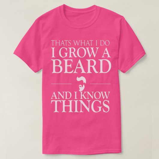 物事を知るヒゲ Tシャツ (デザイン正面)