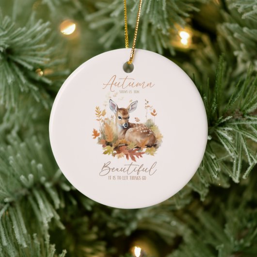 物事を秋に運ぶ セラミックオーナメント (ツリー)