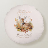 物事を秋に運ぶ ラウンドクッション (裏面)