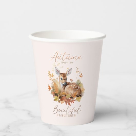 物事を秋に運ぶ 紙コップ (正面)