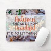 物事を秋の落ちた葉物の葉に任せる マウスパッド (マウス)