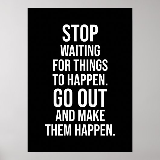 物事を起こす – ジム、ハッスル、成功インスパイア、 ポスター (正面)