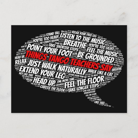 物事タンゴ先生がアルゼンチンのタンゴ芸術を語る ポストカード (正面)