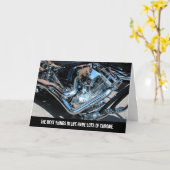 物事最高のはクロムバイク誕生日カードを持つ カード (黄色い花)