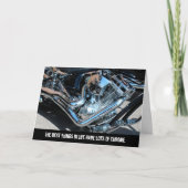 物事最高のはクロムバイク誕生日カードを持つ カード (正面)