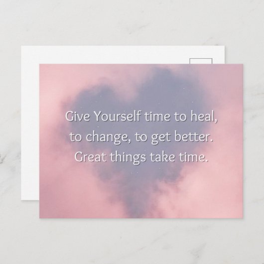 物事素晴らしはミニアートやる気を起こさせるプリントに時間がかかる シーズンポストカード (正面/裏面)