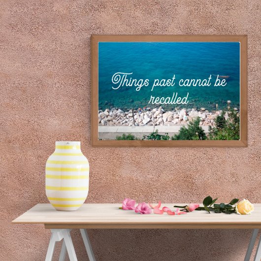 物事過去はリコールできない引用文海ポスター ポスター