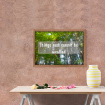 物事過去は思い出せないインスピレーションポスター