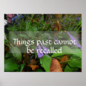 物事過去は知恵のポスターを思い出せない ポスター (正面)