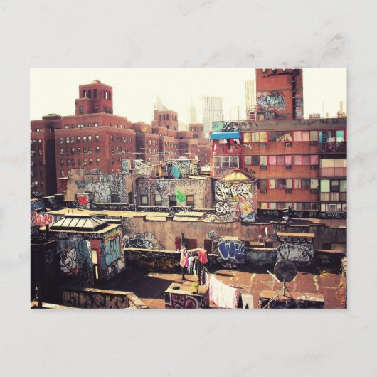 物干しと落書き ポストカード (正面)