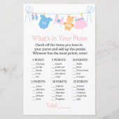 物干しゲームのベビースシャワーの中に何があるか (正面)