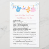 物干しシーラインベビーシャワーゲームをどれだけ知っているか (正面)