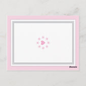 物干しベビーシャワーアドバイスピンクグレー ポストカード (裏面)