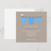 物干しベビーシャワー招待状 招待状 (正面/裏面)