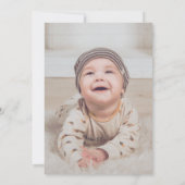 物干しボーイ名写真フラットアナウンスメントカード 案内状 (裏面)