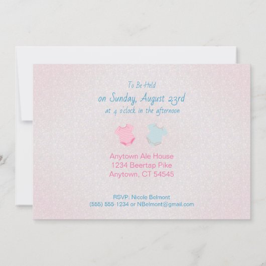 物干しレイエットベビーシャワー招待状 招待状 (裏面)