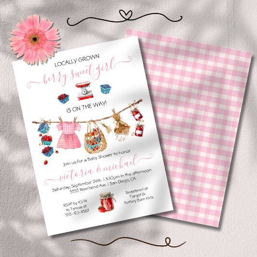 物干し市場ベリースイートベビーシャワー 招待状