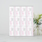 物干し用ベビーシャワーおむつラッフルチケットシート (スタンド正面)