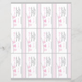 物干し用ベビーシャワーおむつラッフルチケットシート (正面)