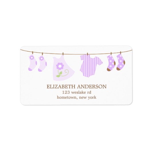 物干し用ベビーシャワーラベル ラベル (正面)