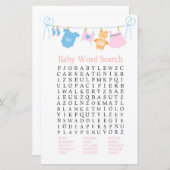 物干し用ベビーシャワー語検索ゲーム (正面/裏面)