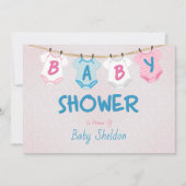 物干し用レイエットベビーシャワー 招待状 (正面)