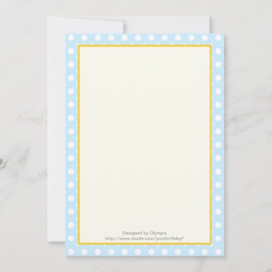 物干し男の赤ちゃんシャワーパーソナライズされた 招待状 (裏面)