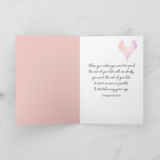 物干し線の上の記念日の洗濯 カード (内部)