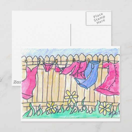 物干し線 ポストカード (正面/裏面)