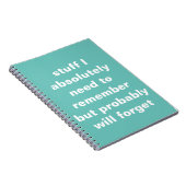 物思い出せるが思い出せ忘れるおもしろい ノートブック (右側)