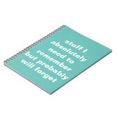 物思い出せるが思い出せ忘れるおもしろい ノートブック (左側)