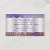 物惜しみしないモカラベンダーのきらめくな美容師 名刺 (裏面)