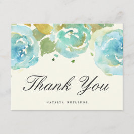 物惜しみしない花模様は平らなカード感謝していしています サンキューカード