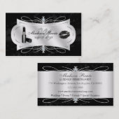 物惜しみしない黒檀のきらめくな美容師 名刺 (正面/裏面)