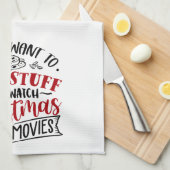 物時計クリスマスムービーを焼く キッチンタオル (四つ折り)