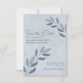 物欲葉し素朴いダスティ結婚ブルー セーブザデート (正面)