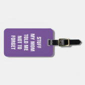 物母は私に写真モノグラムを忘れ止めと言った ラゲッジタグ (正面横)