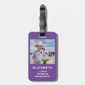 物母は私に写真モノグラムを忘れ止めと言った ラゲッジタグ (裏面縦)