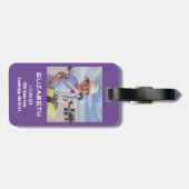 物母は私に写真モノグラムを忘れ止めと言った ラゲッジタグ (裏面横)