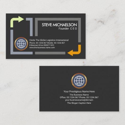 物流スタイリッシュ運縁ど送貨物所有者 名刺 (正面/裏面)