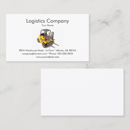 物流会社の名刺テンプレート 名刺 (正面/裏面)