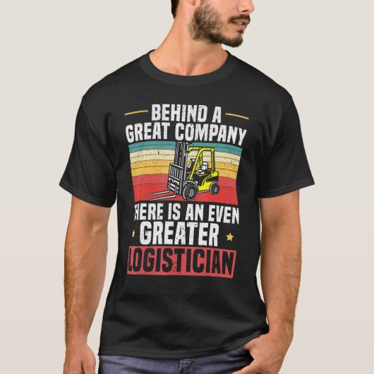 物流倉庫作業者倉庫ログ Tシャツ (正面)