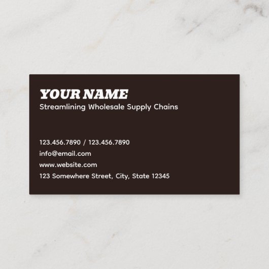 物流卸売業 名刺 (裏面)