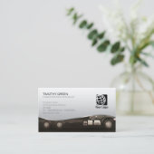 物流輸送サービスのトラックホイール 名刺 (スタンド正面)