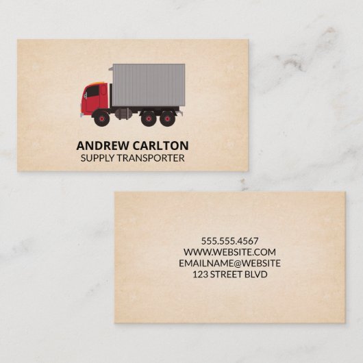 物流配送ドライバ 名刺 (正面/裏面)