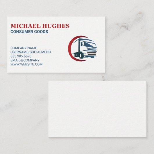 物流 | トラック配送サービス 名刺 (正面/裏面)