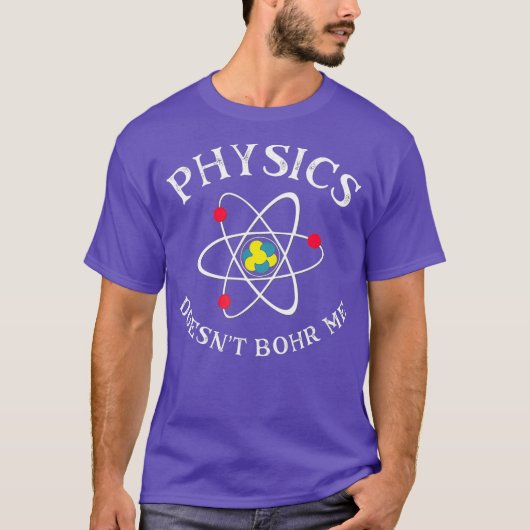 物理おもしろいおたく科学ギーク量子物理学 Tシャツ (正面)