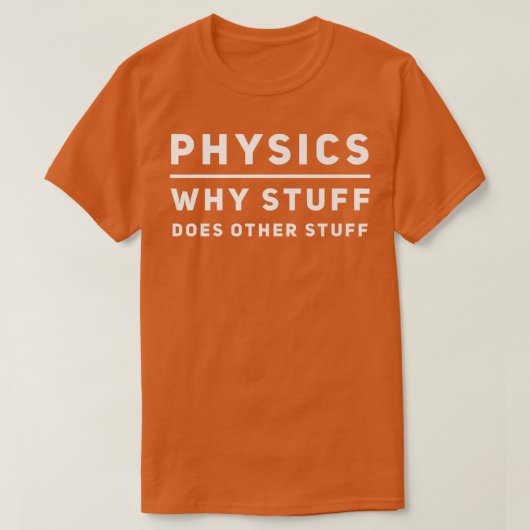 物理おもしろいギーク科学おたく科学者先生 Tシャツ (デザイン正面)