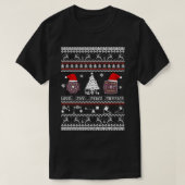 物理おもしろいクリスマスのセーターShirtLove Joy Peac Tシャツ (デザイン正面)